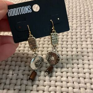 0073-Chicos Gold and Silver Dangle Earrings
